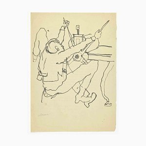 Mino Maccari, La figura, Disegno a china, anni '50