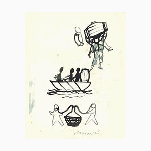Mino Maccari, Storia del vino, inchiostro e acquerello, anni '60