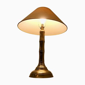 Table Lamp in Brass and Simulated Bamboo, 1960