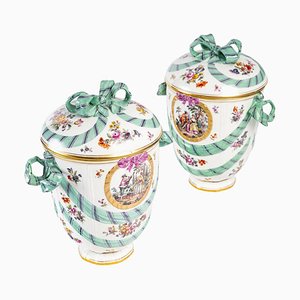 Grands Pots Recouverts en Porcelaine KPM, Set de 2