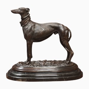 Greyhound Sculpture in Bronze, 1890s