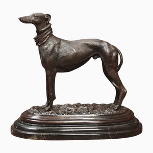 Greyhound Skulptur aus Bronze, 1890er