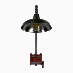 Industrielle rote Vintage Wandlampe von Royal