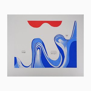 Louise Bourgeois, Paysage au bord du lac, Gravure à l'eau-forte originale