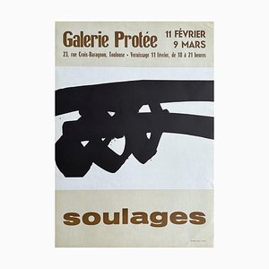 Pierre Soulages, Composizione, 1972, Litografia originale