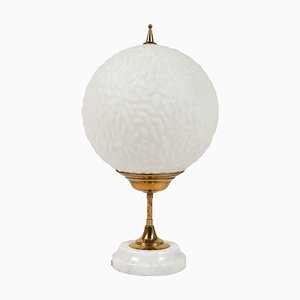 Italian Table Lamp in Marble and Opaline Glass, 1960s