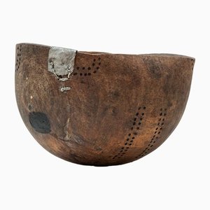 African Hand-Carved Wooden Turkana Bowl
