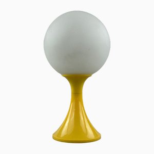 Lámpara de mesa Ball era espacial de plástico y vidrio, años 60-70