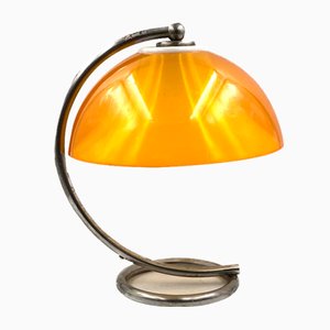 Lampe de Bureau Jaune Space Age, France, 1960s