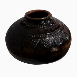 Große Pansu Vase aus Lackiertem Terrakotta, 1900er