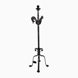 Brutalist Floor Lamp in Wrought Iron, 1950s