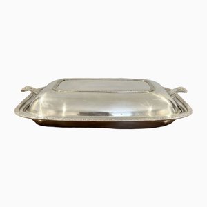 Edwardian Silver Plated Rectangle Dish, 1900s