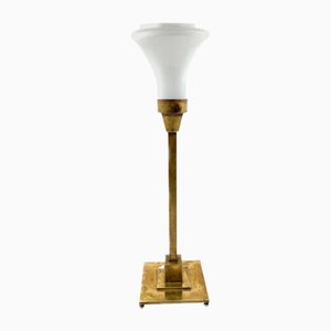 Large Brass Table Lamp by A. Boffelli, Milan, Italy, 1935