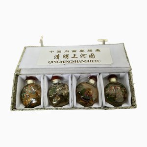 Bouteille de Parfum Peinte à la Main dans une Boîte d'Origine, Japon, 1950s, Set de 5