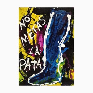 Joaquim Falcó, No metas la pata, 1994, Acrilico su carta