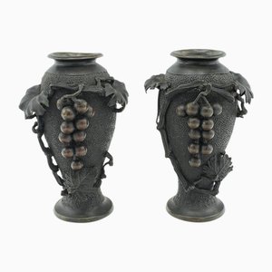 Vases Décoratifs Anciens Meiji, Japon, 1870s, Set de 2