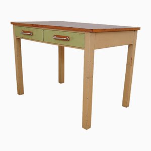 Mid-Century Wooden and Formica Kitchen Table, Former Czechoslovakia, 1950s