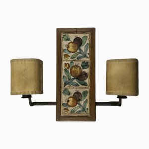 Valencian Tile Sconces, Set of 2