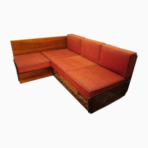 Klappbares Mid-Century Ecksofa von Jindrich Halabala für Up Závody, Ehemalige Tschechoslowakei, 1950er