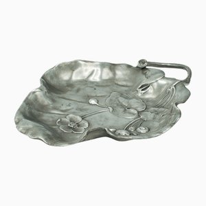 Antique German Decorative Dish in Pewter, 1910s