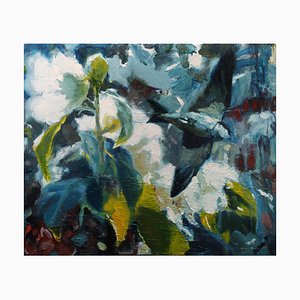 Julian Rowe, Blue Dryad Seascape, pintura al óleo, 2023