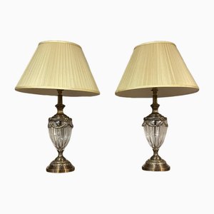 Silver Table Lamps, Set of 2