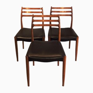 Model 78 Dining Chairs in the style of Moller by Niels Otto N. O. Møller, 1960s, Set of 3