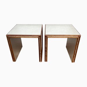 Late 20th Century Mirrored Side Tables, 1980s, Set of 2
