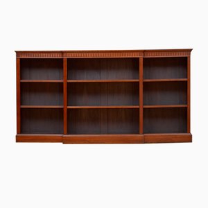 Large Victorian Open Bookcase in Mahogany, 1890s