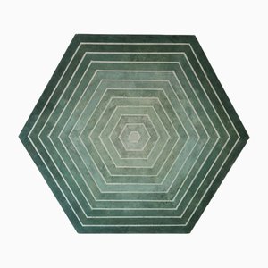 Green Hexagonal Wall Work by Studiopepe