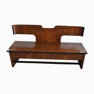 Wooden Bench attributed to Melchiorre Bega, Italy, 1950s