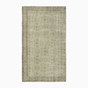 Tapis Vintage Overdyed en Laine Grise