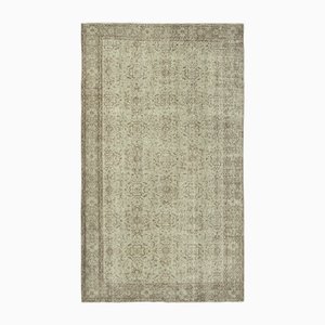 Vintage Overdyed Rug in Gray Wool
