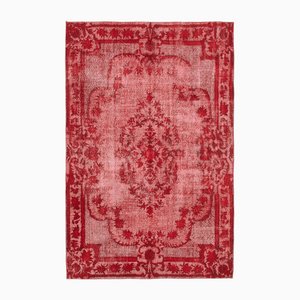 Turkish Red Wool Overdyed Rug, 1980s