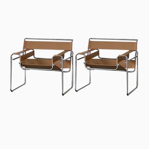Wassily Armchairs by Marcel Breuer for Gavina, Italy, 1960s, Set of 2