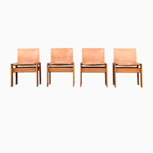 Monk Chairs by Afra & Tobia Scarpa for Molteni, 1973, Set of 4
