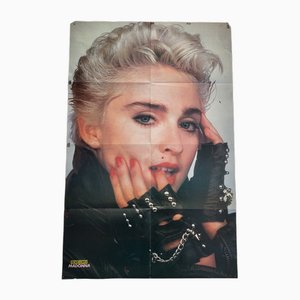 Poster vintage di Madonna della rivista Popcorn, Germania