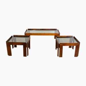 Table Basse et Side Tales, Italie, 1970s, Set de 3