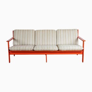 Orange 3-Seater Sofa, Italy, 1970s