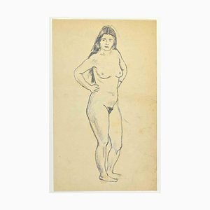 Mino Maccari, Desnudo, Dibujo a lápiz, años 60