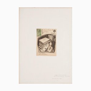 Aglaus Bouvenne, The Book Collection, Etching, 1900