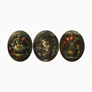 Francesco Guardi, Still Lives Triptychon, Öl auf Leinwand, Ende 18. Jh., 3er Set