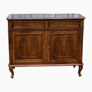 Credenza in legno di noce filettato intarsiato