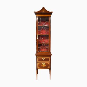 Edwardian Inlaid Mahogany Display Cabinet, 1900