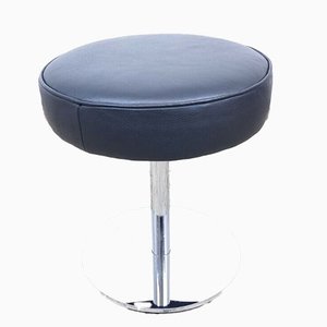 Leather Stool in Black from de Sede