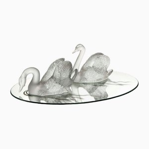 Vintage Tischspiegel Swans von René Lalique, 1943