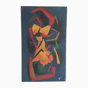 Norbert Louis, Composición abstracta, 1994, Temple sobre cartón
