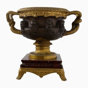 Copa Napoleón de mármol y bronce de F. Barbedienne Foundry, década de 1860