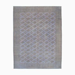 Grand Tapis Gris Fait Main Overdyed, Turquie, 1980s