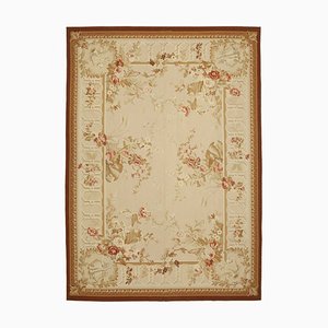 Tapis Kilim Vintage Aubusson Beige, 1990s